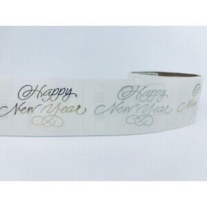 Vintage 2001 Happy New Year Mrs. Grossman's‎ Stickers Roll Scrapbooking Foil